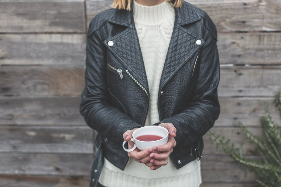 Classic Leather Jacket Adjustable belt for a comfortable fit, complete with shoulder pads and front zip pocket